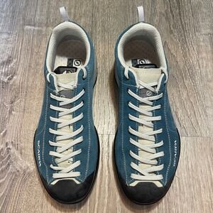 NEW Scarpa Mojito Blue Suede Approach Hiking Shoes Mens 10 Vibram 32605-350